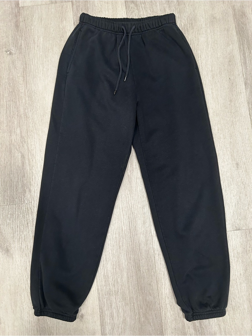 Black Elastic Waist Classic Joggers